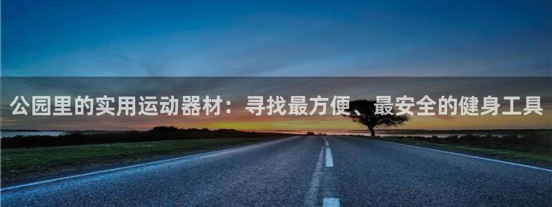 意昂4神州:公园里的实用运动器材:寻找最方便、最安全的健身工